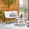 Cushioned Metal Outdoor Loveseat - Cream/Black - Hearth & Hand™ With Magnolia