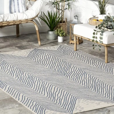 NuLOOM Carina Chevron Waves Indoor/Outdoor Area Rug 8 NuLOOM Carina Chevron Waves Indoor/Outdoor Area Rug - Image 8