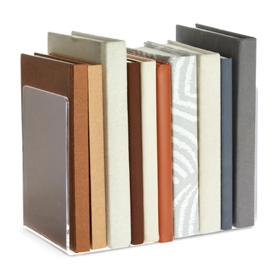 Juvale 6 Pack Acrylic Bookends For Shelves, Clear Book Ends L Shaped Book Stoppers For Office & Home, 4.5 X 7.1 In 1 Juvale 6 Pack Acrylic Bookends For Shelves, Clear Book Ends L Shaped Book Stoppers For Office & Home, 4.5 X 7.1 In