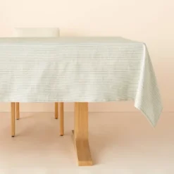Textured Stripe Rectangular Woven Tablecloth Sage Green - Hearth & Hand™ With Magnolia -Home Furnishing Store GUEST c3a01842 e96b 47be ad99 0a36d4393dc6