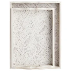 Juvale 2-Pack Rustic Wood Coffee Table Serving Tray With Handles For Ottoman, White Floral 12 Juvale 2-Pack Rustic Wood Coffee Table Serving Tray With Handles For Ottoman, White Floral -Home Furnishing Store GUEST c4a4be40 4abb 4c33 8385 fd67cc6c1e1a