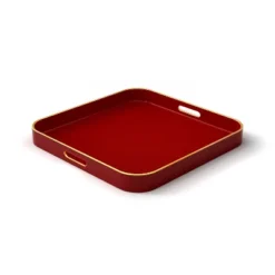 American Atelier Square Tray With Gold Trimming & Handles -Home Furnishing Store GUEST c4bee46e 4520 4080 be64 5c21dcb522b7
