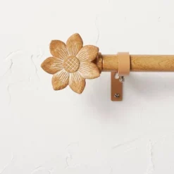 Flower Faux Wood Curtain Rod Natural Wood - Opalhouse™ Designed With Jungalow™ -Home Furnishing Store GUEST c5b5a613 8f9b 4e84 9eff 5ca6e3369a7b