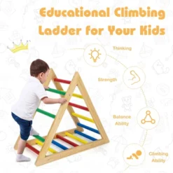 Costway Climbing Triangle Ladder, Wooden Triangle Climber, Educational Triangle Climber -Home Furnishing Store GUEST ce0c5621 31ff 4725 b596 bb6388719ce5