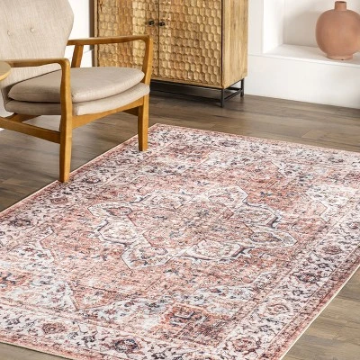 NuLOOM Ama Persian Stain-Resistant Machine Washable Area Rug 8 NuLOOM Ama Persian Stain-Resistant Machine Washable Area Rug - Image 8
