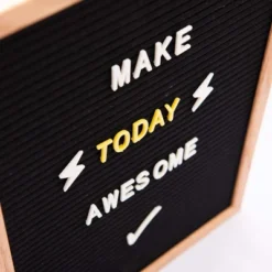 Amped Co - 162X12" Premium Felt Letter Board: 460 Letters, Oversized Emojis, Oak Wood Frame, PreCut Letters In 3 Canvas Bags -Home Furnishing Store GUEST cf8743d3 668e 4f4e a2bd 747950db934d