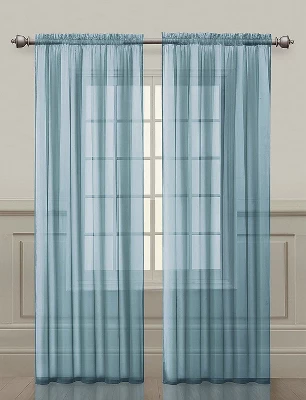 GoodGram 2 Piece Rod Pocket Elegant Sheer Voile Curtain Panels 9 GoodGram 2 Piece Rod Pocket Elegant Sheer Voile Curtain Panels - Image 9