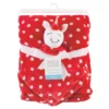 Hudson Baby Infant Plush Blanket With Security Blanket, Christmas Unicorn, One Size