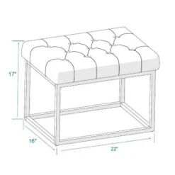 Trubeck Tufted Metal Base Ottoman Faux Leather - Threshold™ -Home Furnishing Store GUEST d17719f8 668a 4aa2 a474 ca4180dd0d04