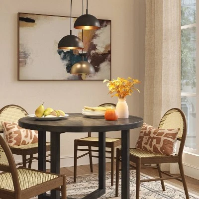 12" X 25" X 22.5" Ceiling Light Black/Gold - Threshold™ 1 12" X 25" X 22.5" Ceiling Light Black/Gold - Threshold™