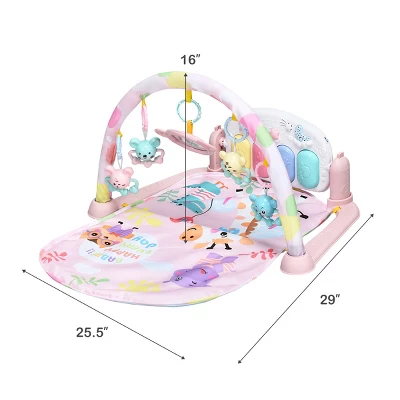3 In 1 Baby And Toddler Learning Toys Fitness Music And Lights Fun Piano Activity Center Pink 2 3 In 1 Baby And Toddler Learning Toys Fitness Music And Lights Fun Piano Activity Center Pink - Image 2