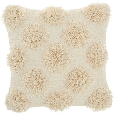18"x18" Life Styles Tufted Pom Poms Square Throw Pillow - Mina Victory 7 18"x18" Life Styles Tufted Pom Poms Square Throw Pillow - Mina Victory - Image 7