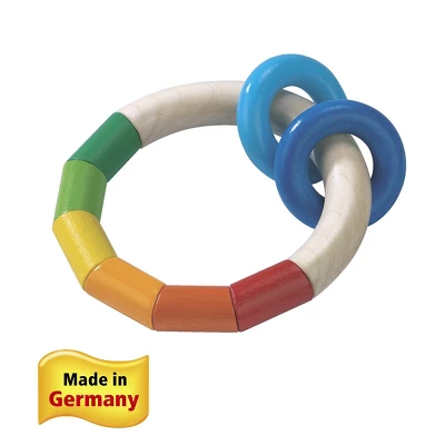HABA Kringelring Wooden Baby Rattle Clutching Toy & Teether (Made In Germany) 4 HABA Kringelring Wooden Baby Rattle Clutching Toy & Teether (Made In Germany) - Image 4