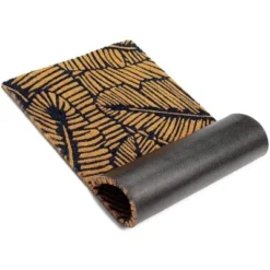 Juvale Boho Themed Leaf Coir Door Mat Welcome Doormat Indoor Outdoor Nonslip Front Rugs 17"x30" -Home Furnishing Store GUEST d5aaa8ef 99f3 43cf a993 f902c618bf1a