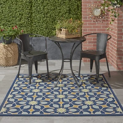 Nourison Caribbean Retro Botanical Outdoor Area Rug 8 Nourison Caribbean Retro Botanical Outdoor Area Rug - Image 8