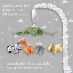 The Peanutshell Safari Animals Musical Crib Mobile For Baby Boys & Girls 7 The Peanutshell Safari Animals Musical Crib Mobile For Baby Boys & Girls -Home Furnishing Store GUEST d6281279 74d8 4f6d bcce 2b32d0234033