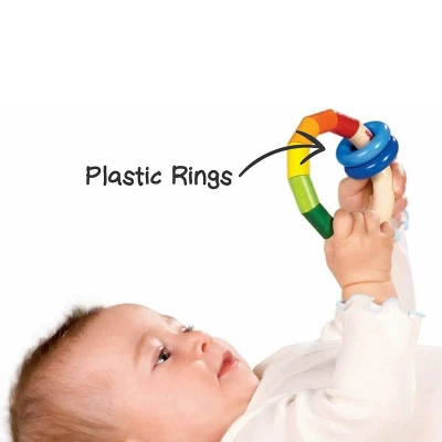 HABA Kringelring Wooden Baby Rattle Clutching Toy & Teether (Made In Germany) 2 HABA Kringelring Wooden Baby Rattle Clutching Toy & Teether (Made In Germany) - Image 2