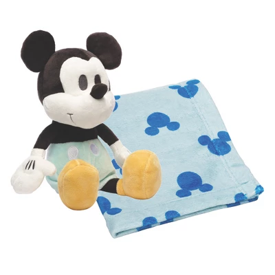 Lambs & Ivy Disney Baby Mickey Mouse Blanket & Plush Baby Gift Set - Blue 7 Lambs & Ivy Disney Baby Mickey Mouse Blanket & Plush Baby Gift Set - Blue - Image 7