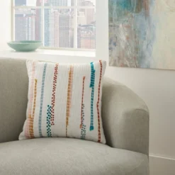 Life Styles Woven Patches Throw Pillow - Mina Victory -Home Furnishing Store GUEST d867285b 017b 4736 acdb 35cf13e73714