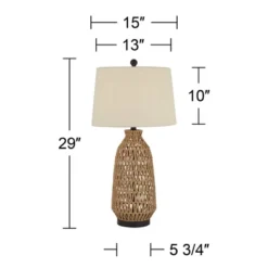 360 Lighting San Carlos Modern Coastal Table Lamp 29" Tall Natural Rattan Wicker Oatmeal Fabric Drum Shade For Bedroom Living Room Bedside Nightstand 15 360 Lighting San Carlos Modern Coastal Table Lamp 29" Tall Natural Rattan Wicker Oatmeal Fabric Drum Shade For Bedroom Living Room Bedside Nightstand -Home Furnishing Store GUEST d9629b59 36e8 42f8 8b8a 6e4b4f6a6e8c