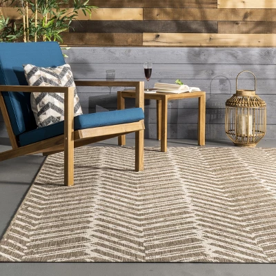 NuLOOM Macklin Herringbone Indoor/Outdoor Area Rug 7 NuLOOM Macklin Herringbone Indoor/Outdoor Area Rug - Image 7