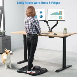 Costway Anti-Fatigue Standing Desk Mat Ergonomic Comfort Floor Foot Mat Home Office Work