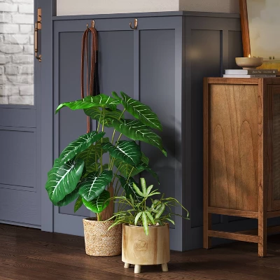 Artificial Dasheen Leaf In Basket - Threshold™ 1 Artificial Dasheen Leaf In Basket - Threshold™