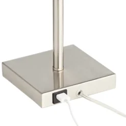 360 Lighting Franco Modern Table Lamps 26 1/2" High Set Of 2 Brushed Nickel With USB Charging Ports White Square Shade For Bedroom Living Room Desk -Home Furnishing Store GUEST dcdac6ef 5d81 4770 bd77 5b59f451a6a9