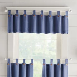 Tucker Solid Button Tab Top Window Kitchen Valance - Elrene Home Fashions -Home Furnishing Store GUEST dd8223d7 cdb3 4d27 b9e7 a1977658a8b7