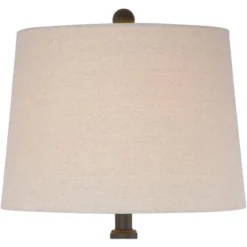 Franklin Iron Works Annie Modern Industrial Table Lamps 28" Tall Set Of 2 Bronze Iron Cream Tapered Drum Shade For Bedroom Living Room Nightstand -Home Furnishing Store GUEST e066cda1 2094 431c bd2f aa88d1e8a025