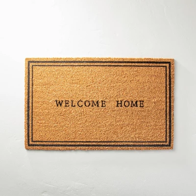 Welcome Home Coir Doormat Tan/Black - Hearth & Hand™ With Magnolia 4 Welcome Home Coir Doormat Tan/Black - Hearth & Hand™ With Magnolia - Image 4