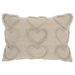 14"x20" Oversize Life Styles Raised Hearts Lumbar Throw Pillow - Mina Victory 8 14"x20" Oversize Life Styles Raised Hearts Lumbar Throw Pillow - Mina Victory -Home Furnishing Store GUEST e21b88b1 90ca 4bad 87e1 f52168af1468
