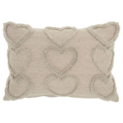 14"x20" Oversize Life Styles Raised Hearts Lumbar Throw Pillow - Mina Victory 4 14"x20" Oversize Life Styles Raised Hearts Lumbar Throw Pillow - Mina Victory - Image 4