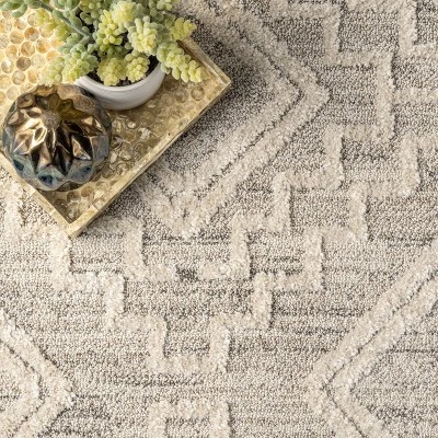 NuLOOM Cameron High Low Textured Moroccan Area Rug 5 NuLOOM Cameron High Low Textured Moroccan Area Rug - Image 5