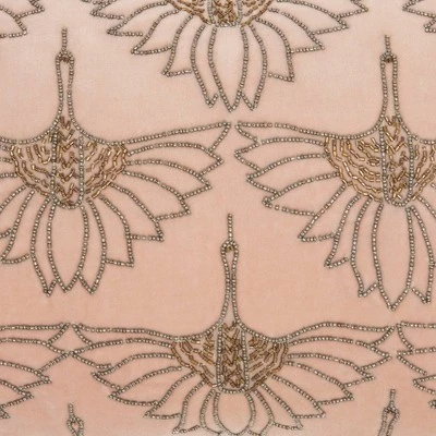 12"x20" Sofia Beaded Flowers Lumbar Throw Pillow - Mina Victory 1 12"x20" Sofia Beaded Flowers Lumbar Throw Pillow - Mina Victory