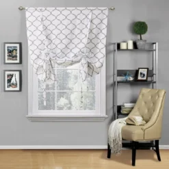 Kate Aurora Living Shabby Chic Trellis Quatrefoil Single Tie Up Window Curtain Shade -Home Furnishing Store GUEST e69b5513 002c 449f 8c70 2a8c258305d3