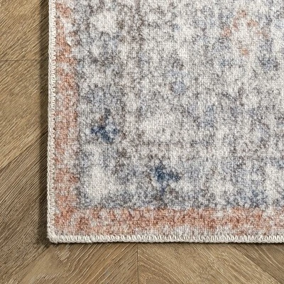 NuLOOM Jacquie Machine Washable Vintage Floral Area Rug 4 NuLOOM Jacquie Machine Washable Vintage Floral Area Rug - Image 4