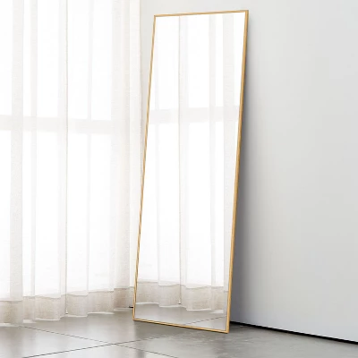 Kohana 64" X 21" Aluminum Alloy Framed Full Length Mirror Wall Mounted Leaning Against The Wall For Bedroom - The Pop Home 14 Kohana 64" X 21" Aluminum Alloy Framed Full Length Mirror Wall Mounted Leaning Against The Wall For Bedroom - The Pop Home - Image 14