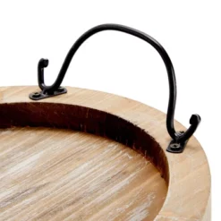 Farmlyn Creek Oval Wooden Serving Tray With Handles, Decorative Platter For Coffee Table, Living Room (15.75 X 10.8 X 1.25 In) -Home Furnishing Store GUEST e724dfc4 db18 4ba7 b9ba 5bc4cb44c4af