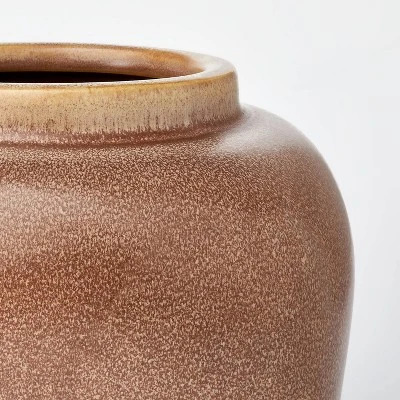 Modern Brown Ceramic Vase - Threshold™ Designed With Studio McGee 2 Modern Brown Ceramic Vase - Threshold™ Designed With Studio McGee - Image 2