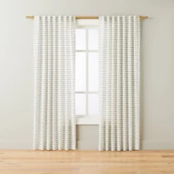 Blanket Stitch Curtain Panel Dark Gray/Cream - Hearth & Hand™ With Magnolia -Home Furnishing Store GUEST e8962afc 09d7 4b24 8546 b1d44420a887