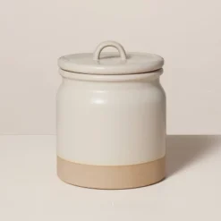 Dry Goods Stoneware Crock Canister Warm Gray/Clay - Hearth & Hand™ With Magnolia 10 Dry Goods Stoneware Crock Canister Warm Gray/Clay - Hearth & Hand™ With Magnolia -Home Furnishing Store GUEST e8cc15f8 eba3 440d 8e23 4974c4232203