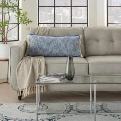 14"x30" Life Styles Woven Fringe Lumbar Throw Pillow - Mina Victory -Home Furnishing Store GUEST f15c5e7e b82e 4c7c 98ff f306cb5b7479