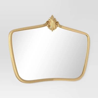 Cast Decorative Metal Wall Mirror Gold - Threshold™ 2 Cast Decorative Metal Wall Mirror Gold - Threshold™ - Image 2