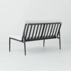 Cushioned Metal Outdoor Loveseat - Cream/Black - Hearth & Hand™ With Magnolia -Home Furnishing Store GUEST f204158e 1e80 40e7 9a77 d4b194db81f3