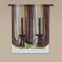 GoodGram Royal Ombre Crushed Semi Sheer Tie Up Single Window Curtain Shade -Home Furnishing Store GUEST f22685d1 c3ac 43b8 abef cf62310e8a96