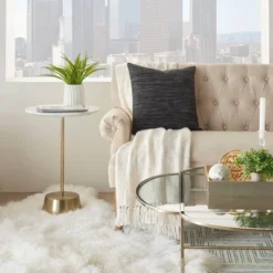 18"x18" Life Styles Textured Lines Square Throw Pillow - Mina Victory -Home Furnishing Store GUEST f2981126 7dd8 4afa ac9c 43b9770db9bf