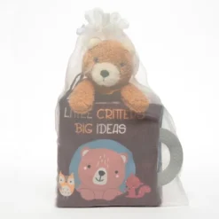 Lambs & Ivy Woodland/Forest Developmental Soft Book & Bear Plush Toy Gift Set