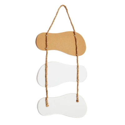 Juvale Wood Flip Flop Slippers Nautical Beach Hanging Wall Sign Home Decor, Good Vibes Only 9"x16" 4 Juvale Wood Flip Flop Slippers Nautical Beach Hanging Wall Sign Home Decor, Good Vibes Only 9"x16" - Image 4