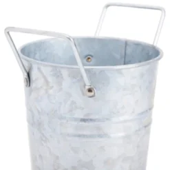 Farmlyn Creek 4-Pack 10-Inch Galvanized Flower Buckets With Handles, Metal Floral Vases For Fresh Flowers And Dried Floral Table Arrangements -Home Furnishing Store GUEST f2e49ba2 fc36 4328 9933 c2e5c849f98b
